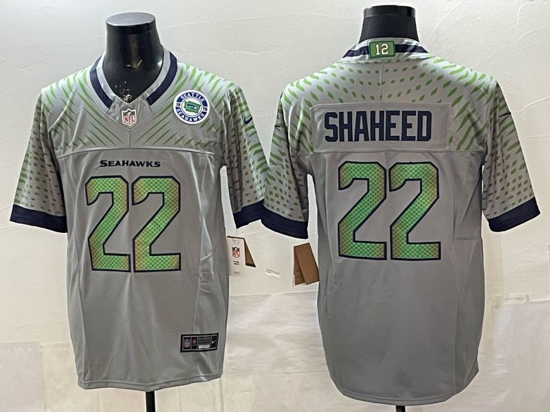 Men Seattle Seahawks #22 Shaheed Grey 5th generations 2026 Nike Limited NFL Jersey style 03